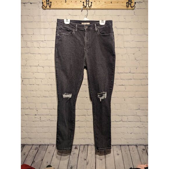 Levi's 721 high rise distressed skinny jeans size 33 * - Picture 1 of 3